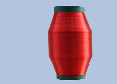 China El fabricante rojo teñido amistoso 80D del hilado del monofilamento del HDPE del poliéster de Eco semi entorpece proveedor