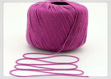 China Hilo para obras de punto de lujo púrpura, algodón de seda que hace punto Karn para la ropa de los bebés proveedor