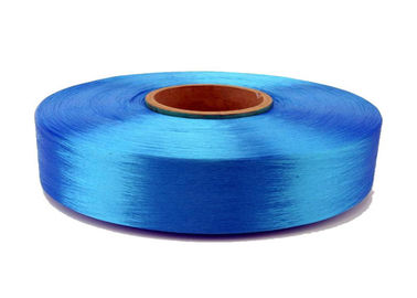Grado hecho girar anillo embotado completo azul de los hilados de polyester del color 100D/72F AA de alta resistencia proveedor